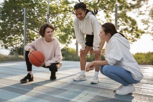how to motivate teens to enjoy sports - A diverse group of teens engaging in various sports activities, showcasing teamwork a